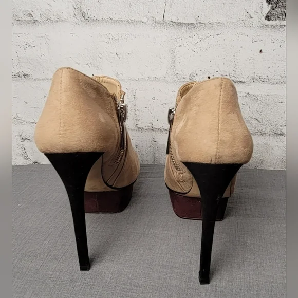 Zara Platform Booties Stiletto Heel Tan | Women’s 7.5 - Picture 3 of 14